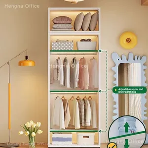 Colorful Storage Wardrobe for Young Adults | With Glass and Ventilated Doors | Spacious and Functional thumbnail-5
