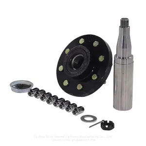 2000 Lb, 4‑Hole | Trailer Chassis Hub, Axle Spindle, Axle Assembly, Rear Axle Hub End For Towable RV, Light-Duty Trailer, Food Camping Trailer thumbnail-4