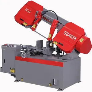 Hongshengjie 4028 Horizontal Semi-automatic Metal Band Saw Machine Cuts Round Steel Square Metal Materials thumbnail-1