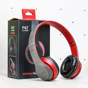 P47 Popular Wireless Earbuds Sports Headphone With FM Radio & Gift Compatible With Mobile Phones thumbnail-2