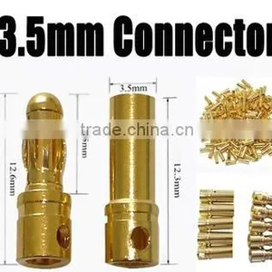 Gold Tone Metal Banana Plug Male Female Banana Bullet Connector thumbnail-1