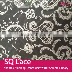 Whole Sale Special Lace Accessory Design Polyester Fabric Organdy Embroidery Full Lace for Garment thumbnail-1
