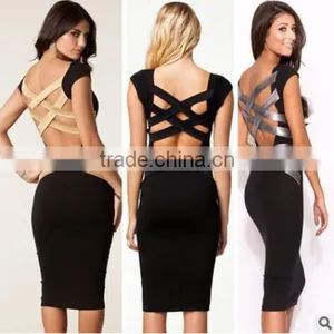 Wholesale Clothing Walson 2016 Latest Women Dresses Sexy Package Hip Dress Euramerican Fashion thumbnail-1