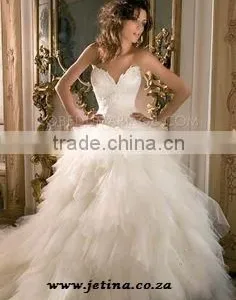 Best Selling Ivory Tulle Sweetheart High Quality Ball Gown Wedding thumbnail-1