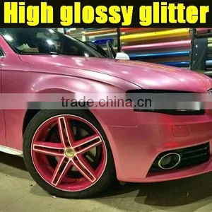 Glossy Pearl Glitter Pink Car Wrapping thumbnail-2
