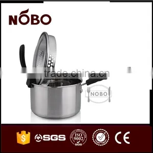 0.8mm Thick Double Bottom S/S201 Saucepot With Bakelite Handle thumbnail-3