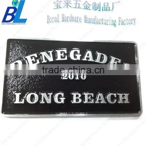 Rectangle Adhesive Metal Car Name Plate thumbnail-1