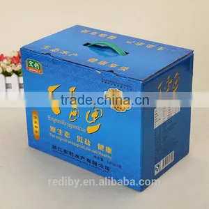 Colorful Paper Printed Package Shipping Corrugated Custom Box Printing With Handle thumbnail-1