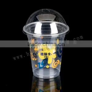 360ml Disposable Cup Karachi With Dome Lid, 360ml Disposable Plastic Milkshake Cup With Dome Lids thumbnail-1