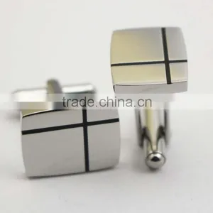 2016 Latest Fashion Design Stainless Steel Men Shirts Cufflink With Logo thumbnail-5