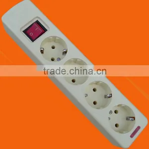 German Style Extension Power Socket Outlet With Earth and Switch (E5004ES) thumbnail-1