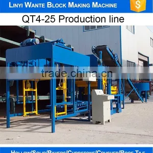Fully Automatic Hydraulic Station QT4-25 Automatic Concrete Hollow Block Making Machine thumbnail-4