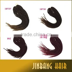 Afro Kinky Braids Synthetic Senegalese Twist Hair Braids Crochet Freetless Crochet Braids Twist Senegalese thumbnail-5