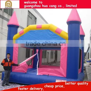 Pink Color Castle Outdoor Trampoline Bouncer for Fun thumbnail-6