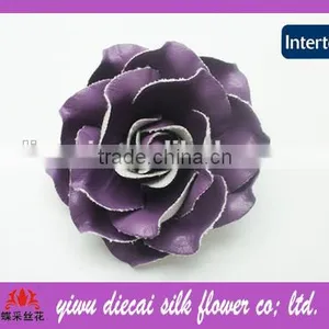 Newly Lady PU Leather Decorative Flower Brooch thumbnail-1