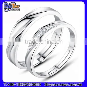 Blue Stainless Steel Couple Wedding Rings for Couples thumbnail-5