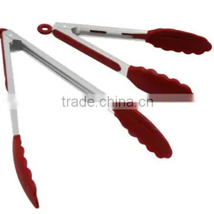 Food Grade Red Silicone Function of Food Tongs Kitchen Tongs thumbnail-6