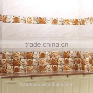 Inkjet Ceramic Relief Decor Border/listello Macthing Wall Tile Length150*150mm thumbnail-5