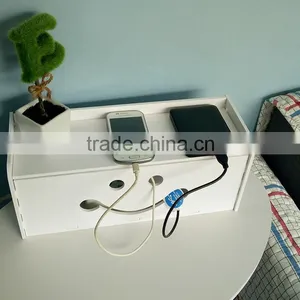Korean Style Two Size Carved Cable Wire Storage Box Cable Storage Box Case Wire Management Socket Safety Tidy Organizer thumbnail-4
