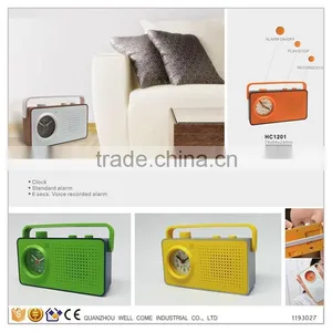 Cheap Handmade Plastic Radio Alarm Clock Voice Recorder thumbnail-1