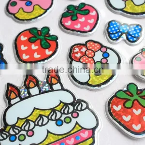 Happy Birthday Cakes Shape Kids Cute Puffy Stickers/foam Sticker for Gift thumbnail-1