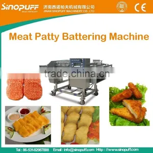 Meat Beef Pie Battering Machine/High Quality Burgers Patty Machine/Automatic Meat Patty Battering Machine thumbnail-1