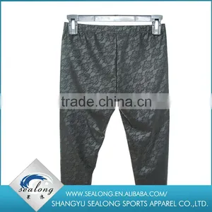 Designer Promotional Slim Black Lace Leggings Printing PU Legging Pants thumbnail-4