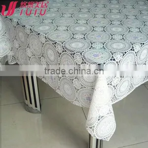 Oilproof &waterproof Lace Embossed Vinyl Lace Tablecloth thumbnail-1