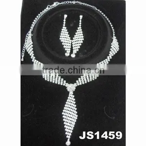 2014 Pakistani Rhinestone Necklace Earring Set Bridal Jewelry Set thumbnail-5