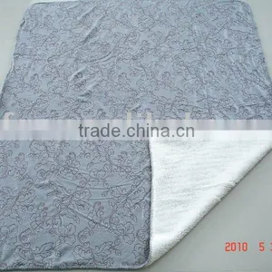 100% Polyester Knit Embossed Short Fur With Sherpa Throw thumbnail-1