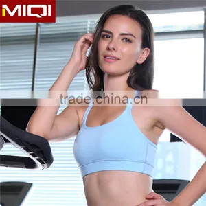 Wholesale Supplex Fitness Clothing Women Seamless Plain Sports Bra thumbnail-5