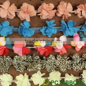 2015 New Design 6petals Chiffon Flying Flower Trims Ribbon thumbnail-1