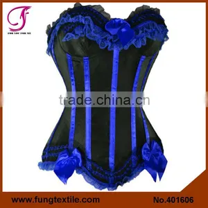401607 Ladies Sexy Satin Green Body Corset CA thumbnail-2