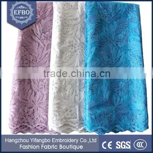 2016 Embroidery French Lace for Latest Wedding Embroidery Lace Fabric thumbnail-3