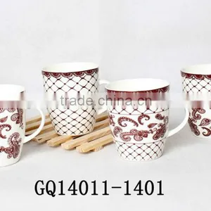 12oz High Quality Plain White Bone China Mugs With Decals for Cheap Sale thumbnail-5