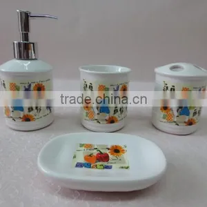 4pcs Ceramic Bathroom Set thumbnail-1
