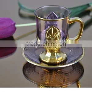 2016 China Manufacturer Golden Plated Coffee Cup and Saucer Set thumbnail-2