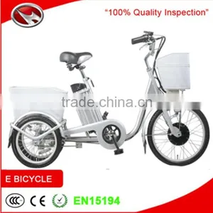 2015 Fashion Pedal Assisted Electric Tricycle With Front and Rear Baskets thumbnail-1