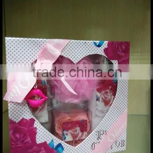 China 270ml Shower Gel, Body Lotion and Body Puff Christmas Bath Gift Set thumbnail-2
