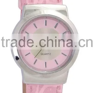 2016 New Lady Watch in Pink Color PU Band thumbnail-1