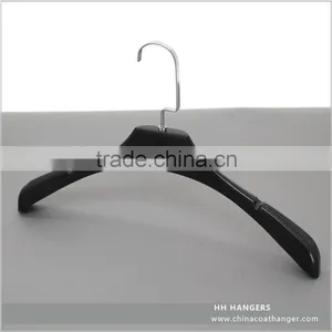 15.5" Plastic Coat Suit Hanger With Logo Printing and Squre Hook for Garment thumbnail-1