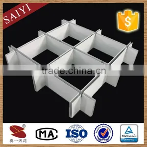 80mm*80mm Cell Size 50mm*50mm Mall Metal Decoration of Grille Ceiling Tiles thumbnail-5
