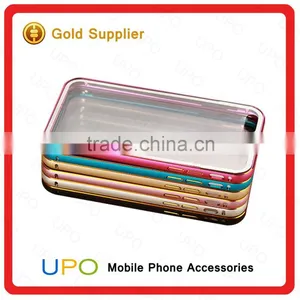 [UPO] Clear Slim Transparent Hard PC Plastic Back Cover Aluminum Alloy Frame Bumper Case for IPhone 6/ 6 Plus thumbnail-2