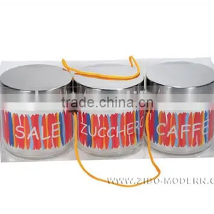 3pc Glass Jar Set,PVC Box thumbnail-1