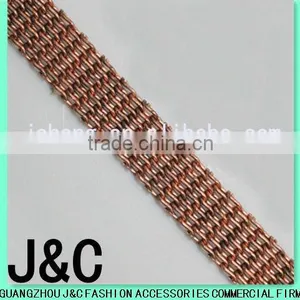 2012 New Fashioned Raw Copper /brass Double Layer Mesh Chain thumbnail-1