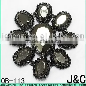 Jet Hematite Acrylic Stone Decorative Ballet Shoes Ornament thumbnail-1