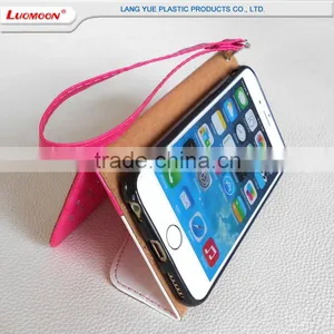 Pink and White PU Synthetic Leather Diamond Phone Case Cover for Samsung Galaxy thumbnail-6
