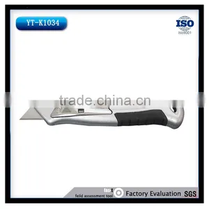 Hot Sale Zinc Alloy And TPR Handle Auto Quick Replace (With 5 SK5 Blades) Cutter Knife thumbnail-1
