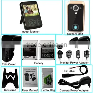 2.4G Wireless Video Door Phone 1v2 Wireless Door Intercom Door Phone thumbnail-4