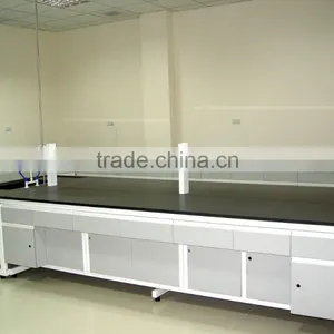 High Quality Metal & Plywood Physics Laboratory Table With Reagent Shelf thumbnail-1